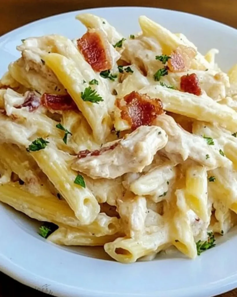 How to Make Chicken Bacon Ranch Baked Penne