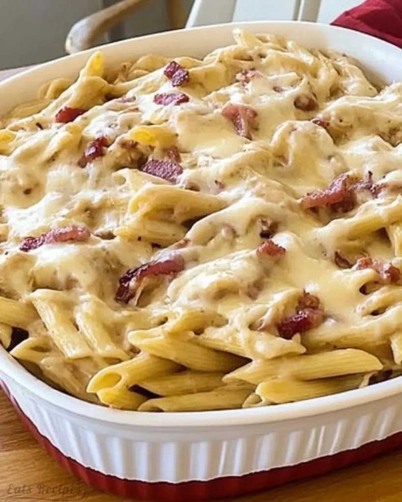 Chicken Bacon Ranch Baked Penne