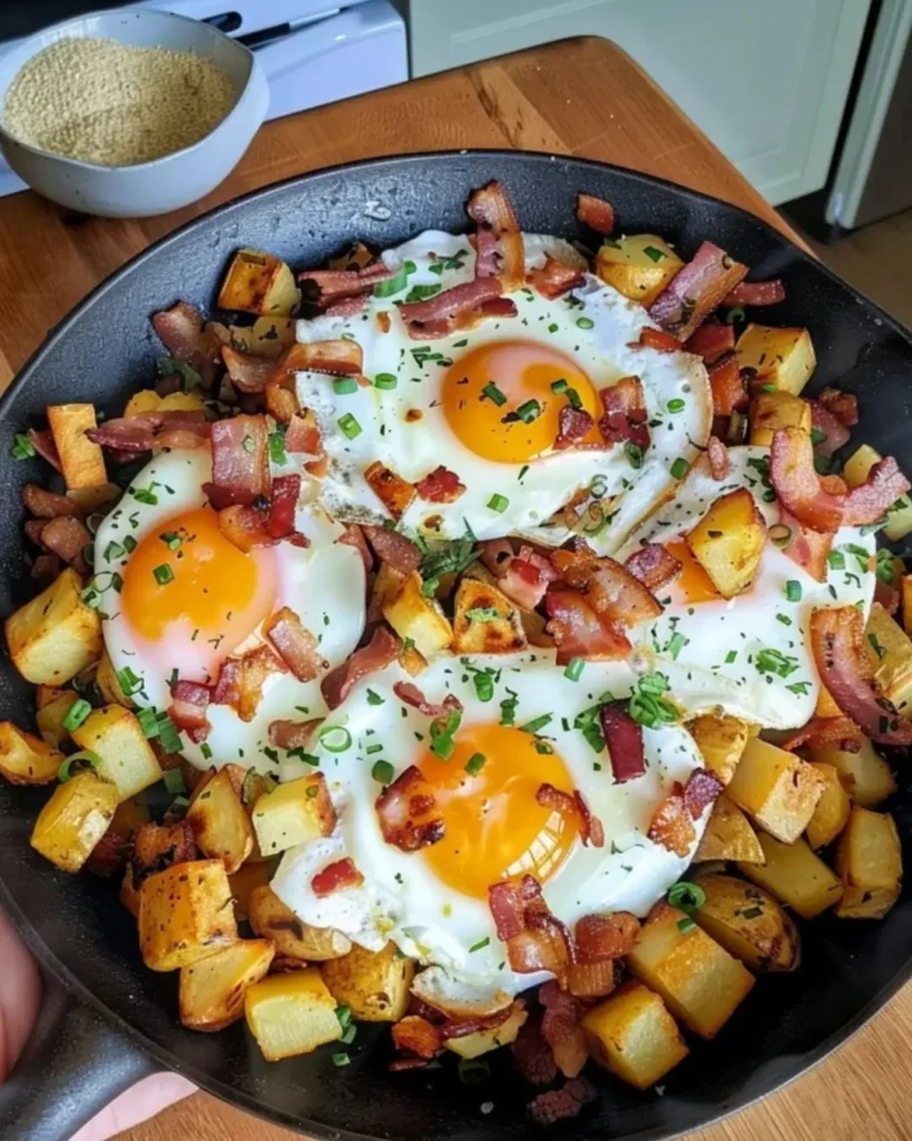 How to Make Bacon, Egg, and Potato Hash