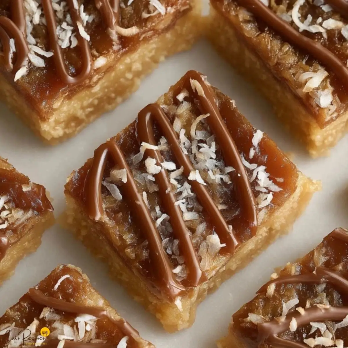 Easy Caramel Coconut Bars Recipe