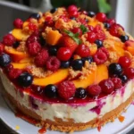 Berry and Peach Cheesecake
