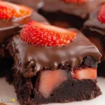 Chocolate Covered Strawberry Brownies Indulge in this Delight