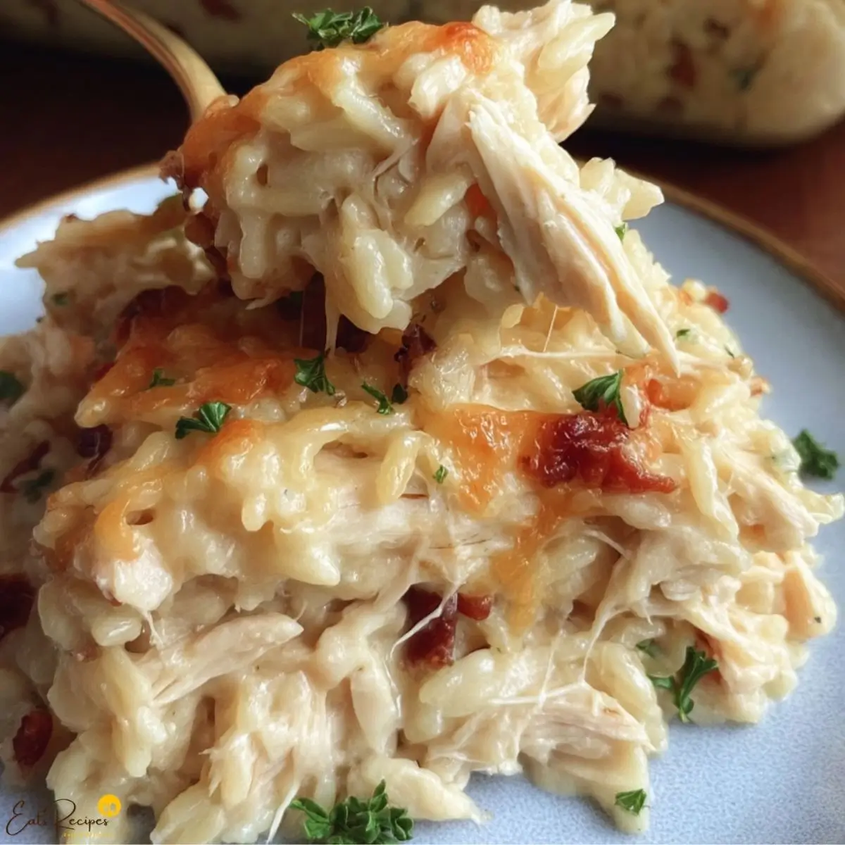 Easy Dump-and-Bake Chicken Alfredo Rice Casserole Recipe