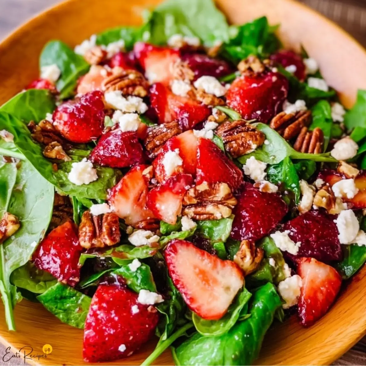 Easy Spinach Strawberry Salad with Pecans Recipe