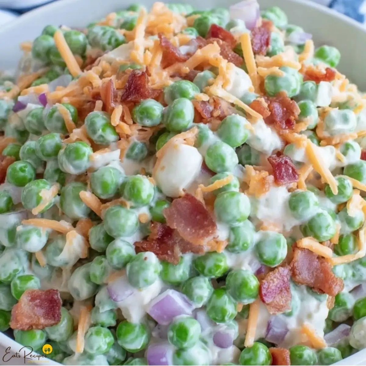 Green Pea Salad with Bacon and Cheese