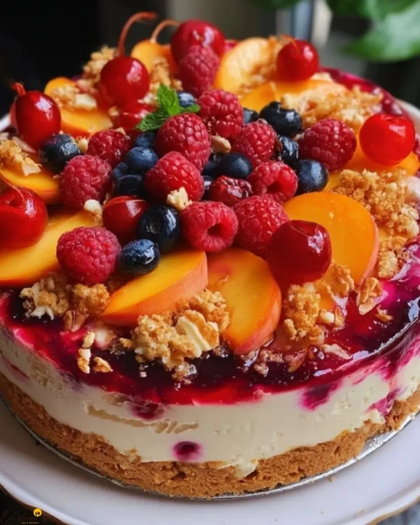 How to Make Berry and Peach Cheesecake