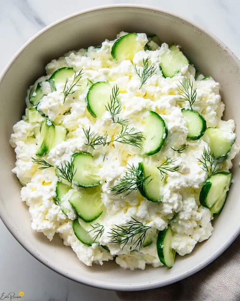 healthy Cottage Cheese and Cucumber Salad 6 How to Make Cottage Cheese and Cucumber Salad