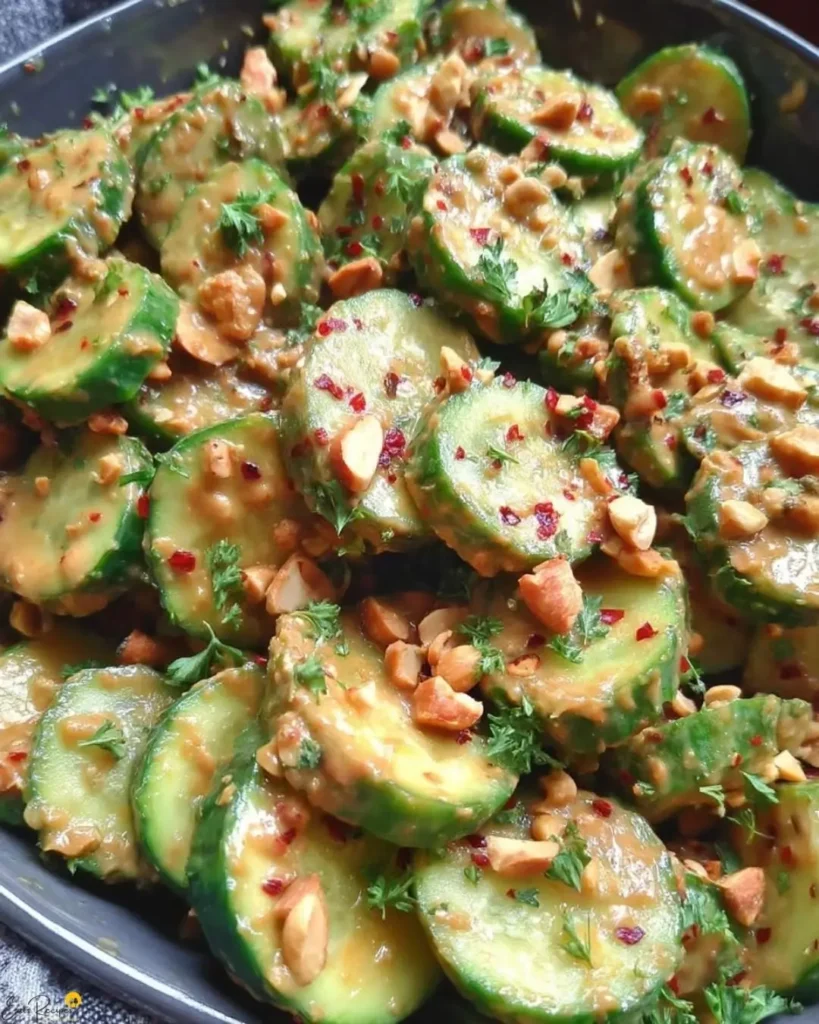 How to Make Cucumbers in Spicy Peanut Sauce
