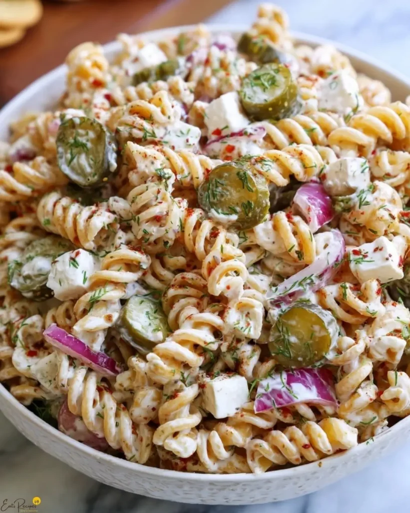 How to Make Dill Pickle Pasta Salad