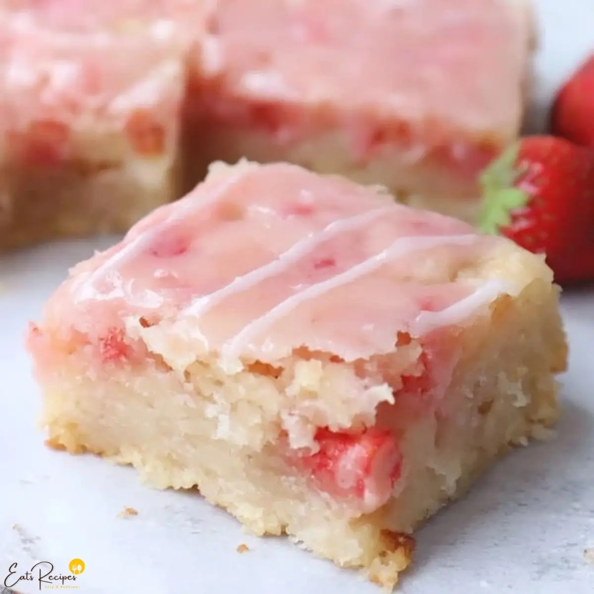 Strawberry Lemon Blondies