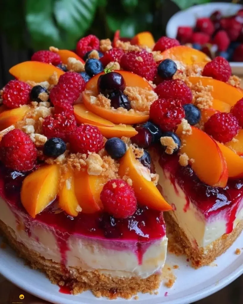 Why You’ll Love This Berry and Peach Cheesecake