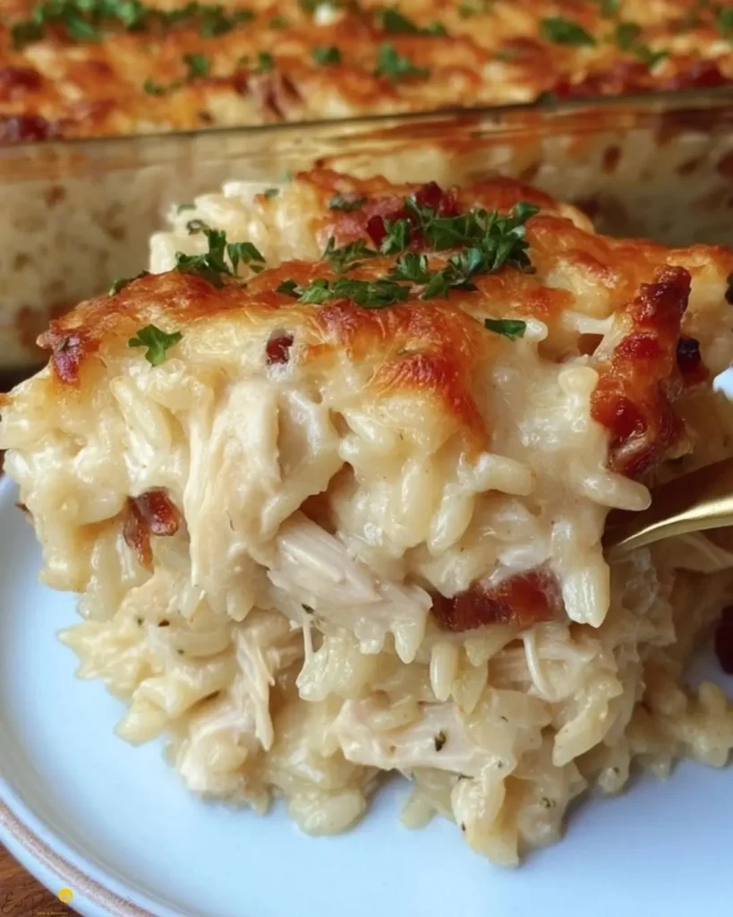 Dump-and-Bake Chicken Alfredo Rice Casserole Recipe 6 Why You’ll Love This Dump-and-Bake Chicken Alfredo Rice Casserole