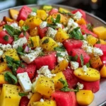 Peach Watermelon Salad recipe