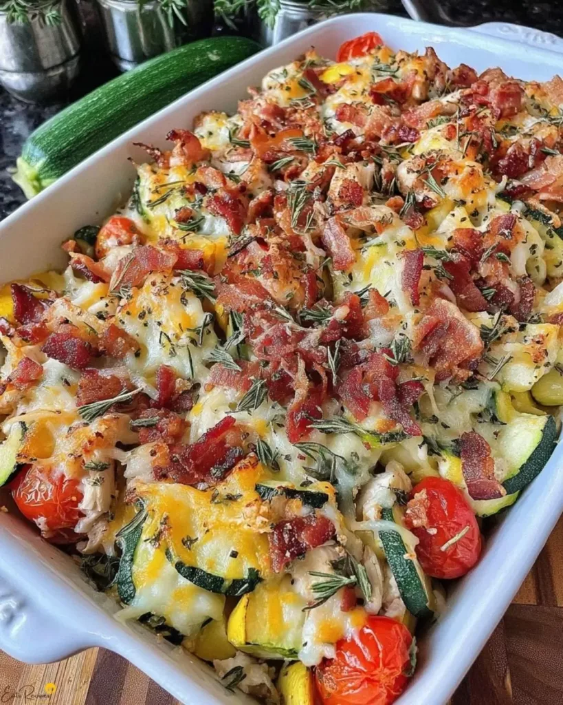 How to Make Loaded Chicken Zucchini and Squash Bake